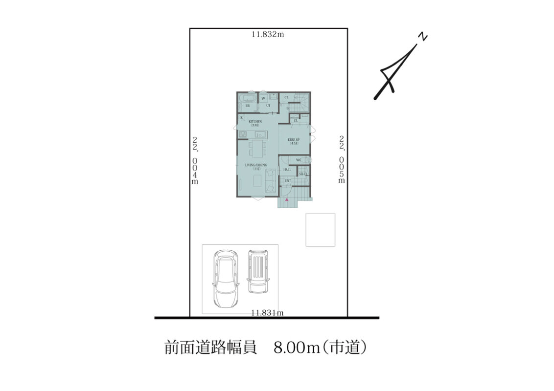 配置図　※規格住宅プランの一例です詳しくはお問合せ下さい